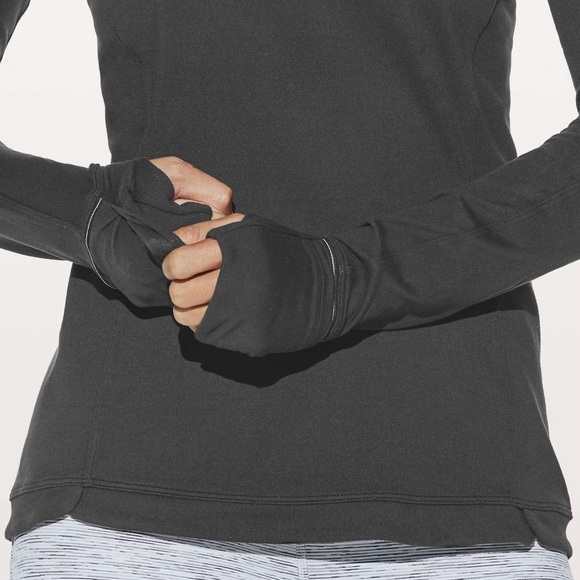 lululemon Runderful Long Sleeve Shirt Black size 10 - Picture 3 of 9